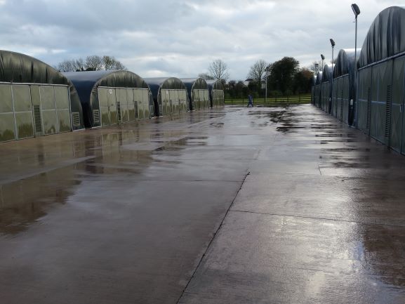 Example of a freshly cleaned site at compost and growing facilities